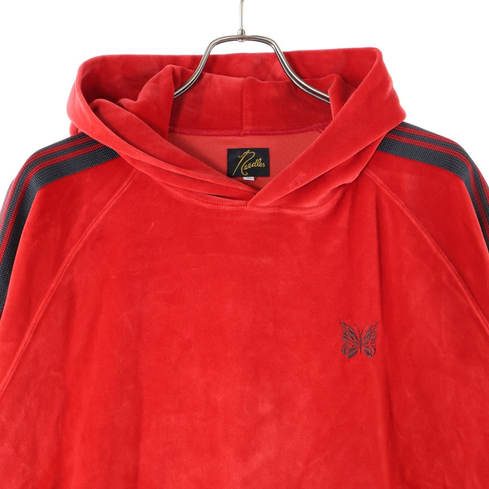 Needles(ニードルス) TRACK HOODIE ベロア トラックフーディーパーカー レッド NS252