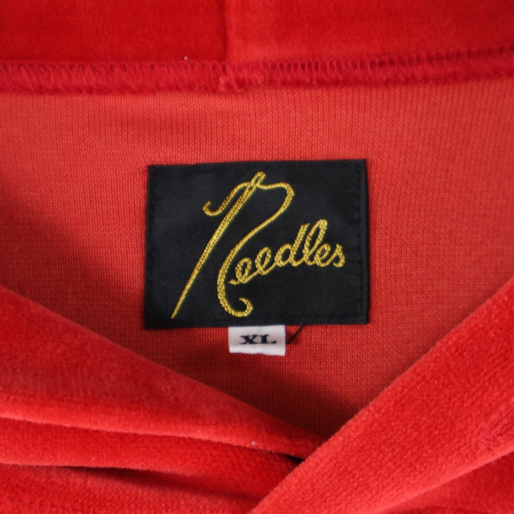 Needles(ニードルス) TRACK HOODIE ベロア トラックフーディーパーカー レッド NS252