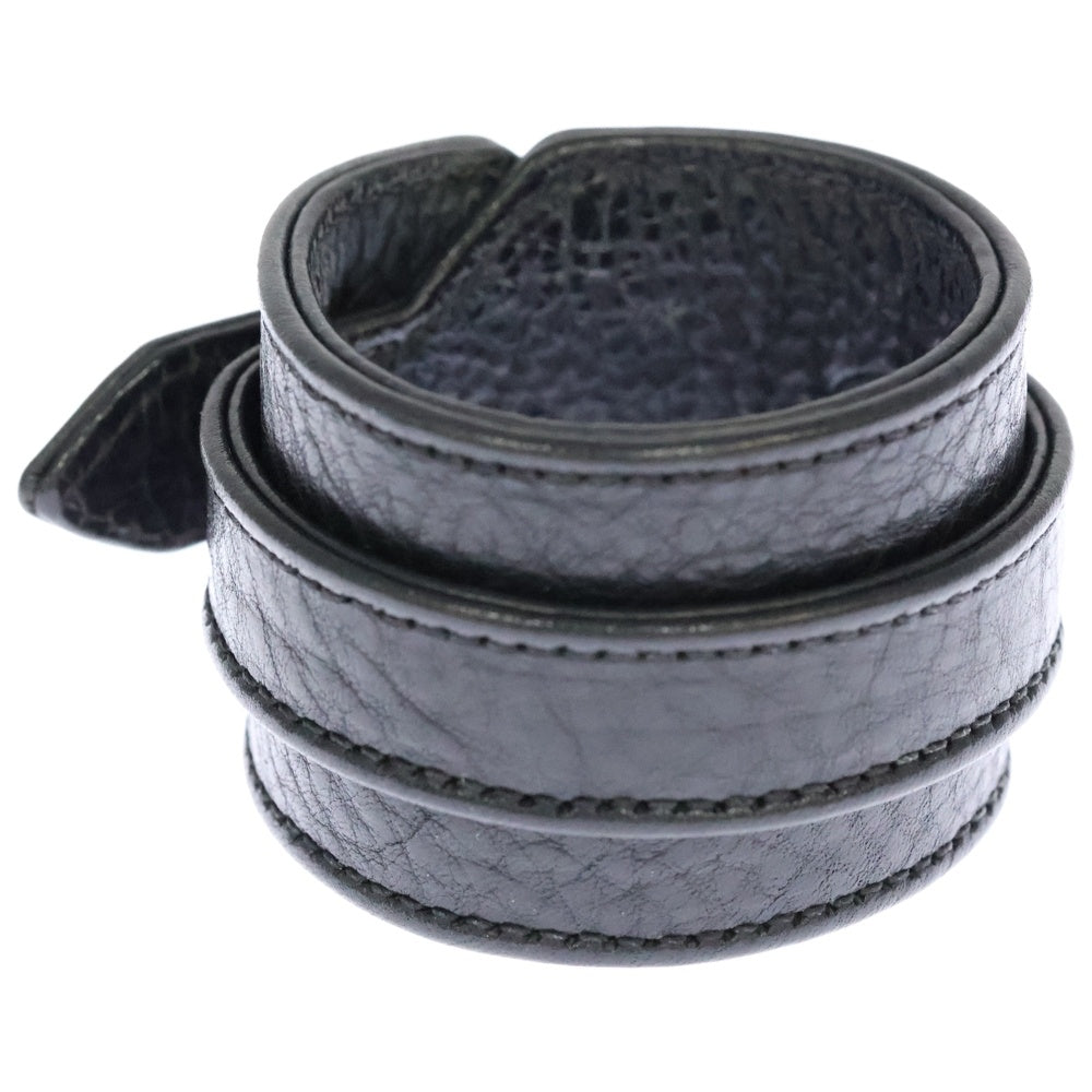 CHROME HEARTS(クロムハーツ) R&R TINY BUCKLE ガンスリンガー タイニーバックル レザーブレスレット チョーカー ブラック/シルバー