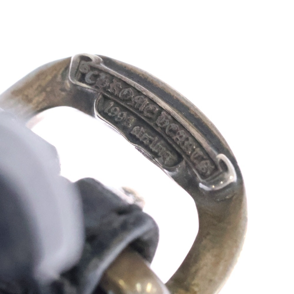 CHROME HEARTS(クロムハーツ) R&R TINY BUCKLE ガンスリンガー タイニーバックル レザーブレスレット チョーカー ブラック/シルバー
