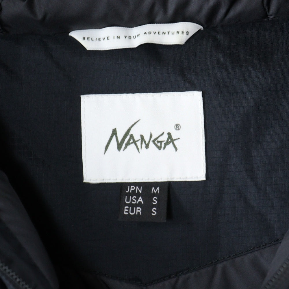 NANGA(ナンガ) AURORA DOWNJACKET フーデッド ナイロン ダウンジャケット ブラック P-RR-11E