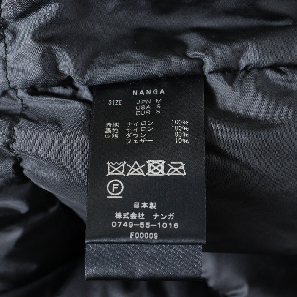 NANGA(ナンガ) AURORA DOWNJACKET フーデッド ナイロン ダウンジャケット ブラック P-RR-11E