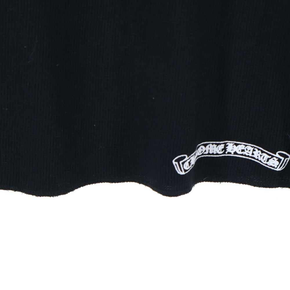 CHROME HEARTS(クロムハーツ) Thermal L S アームロゴプリント サーマル長袖カットソー ロンT ブラック