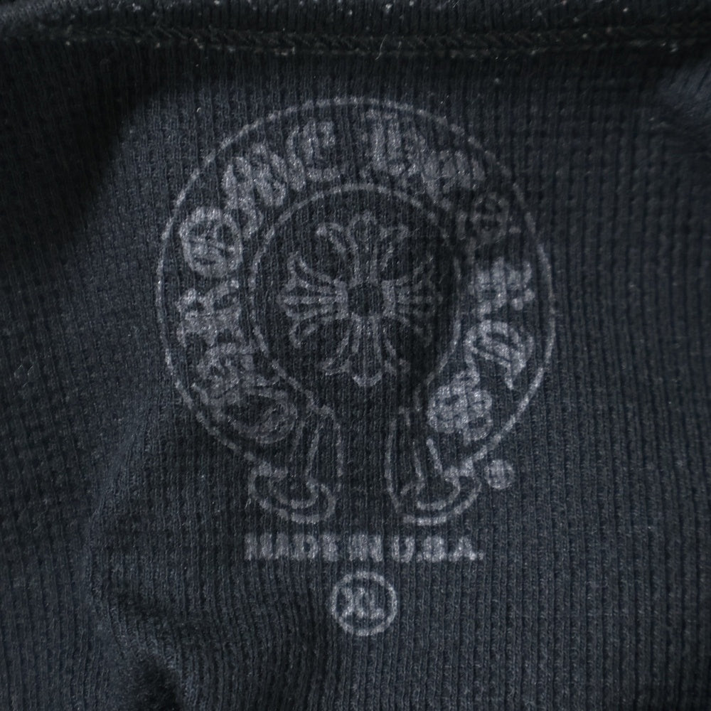 CHROME HEARTS(クロムハーツ) Thermal L S アームロゴプリント サーマル長袖カットソー ロンT ブラック