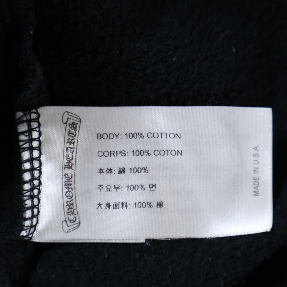 CHROME HEARTS(クロムハーツ) WWW.CHROMEHEARTS.COM HOODIE オンライン限定ホースシューバックプリント プルオーバーパーカー ブラック/ブルー
