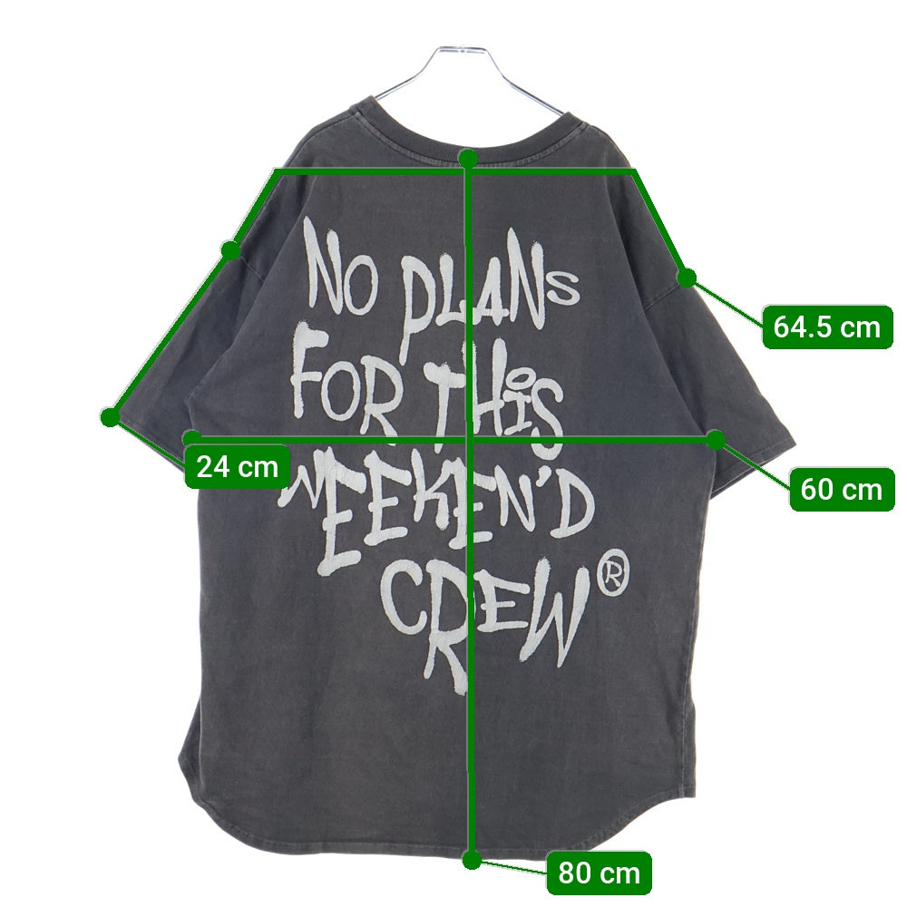 cvtvlist(カタリスト) オーバーサイズバックプリント半袖Tシャツ グレー