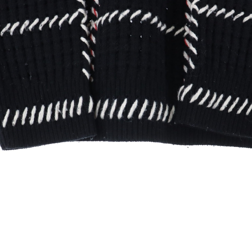 SUPREME(シュプリーム) 23SS Quilt Stitch Sweater バックロゴ ステッチハンドニット セーター ブラック