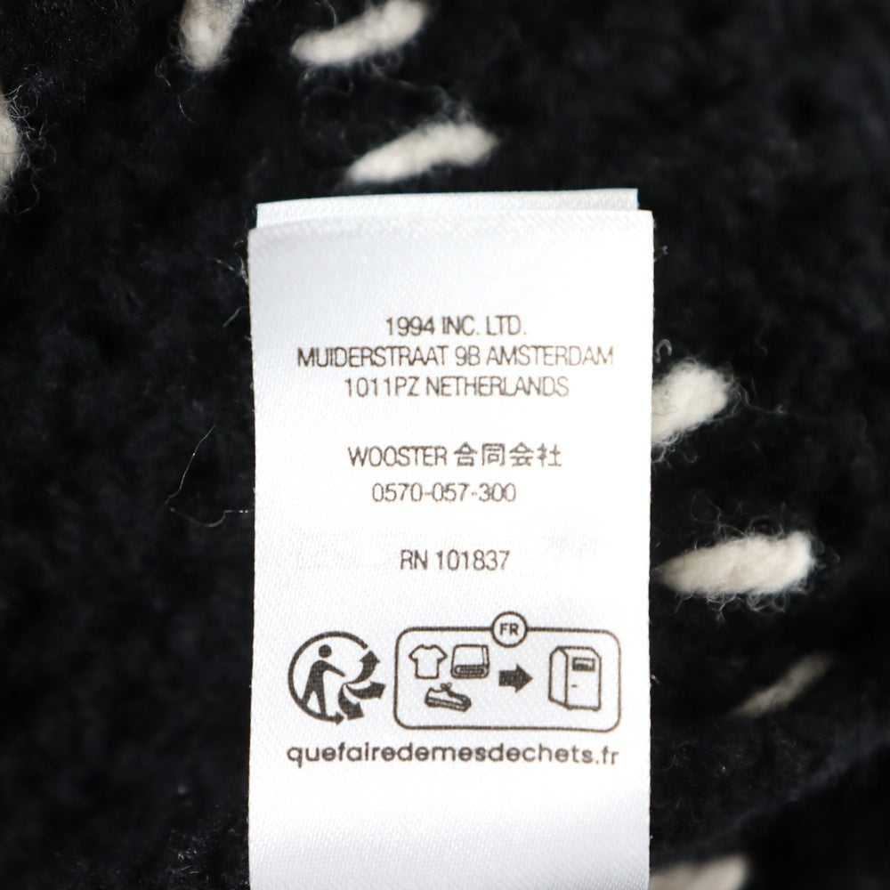 SUPREME(シュプリーム) 23SS Quilt Stitch Sweater バックロゴ ステッチハンドニット セーター ブラック