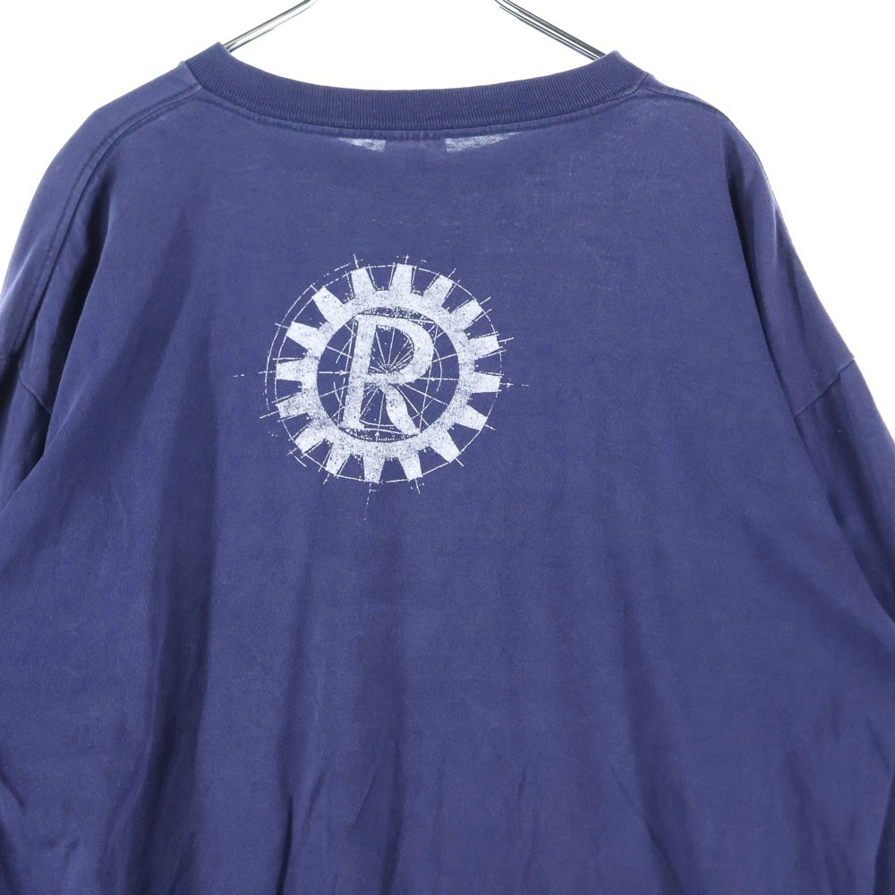 VINTAGE(ヴィンテージ) 90S RAGE AGAINST TJE MACHINE レイジ アゲインスト ザ マシーン バンド フロントロゴプリント 長袖Tシャツカットソー ネイビー