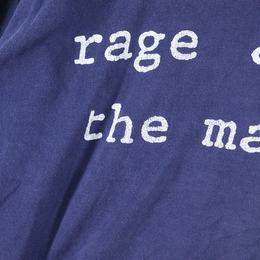 VINTAGE(ヴィンテージ) 90S RAGE AGAINST TJE MACHINE レイジ アゲインスト ザ マシーン バンド フロントロゴプリント 長袖Tシャツカットソー ネイビー