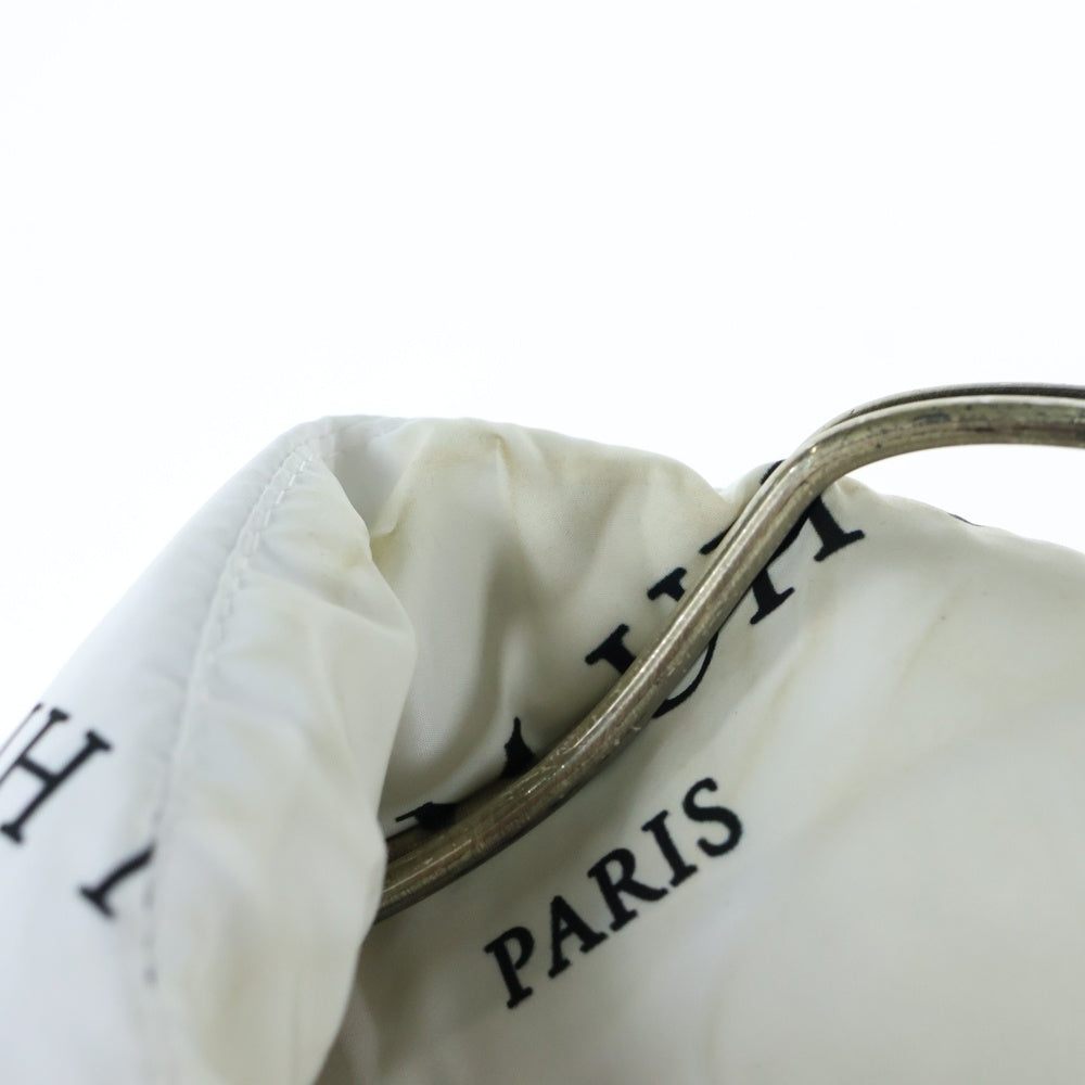 ih nom uh nit PARIS(インノミネイトパリス) 18AW ロゴプリント ダウンジャケット ホワイト NMW18113