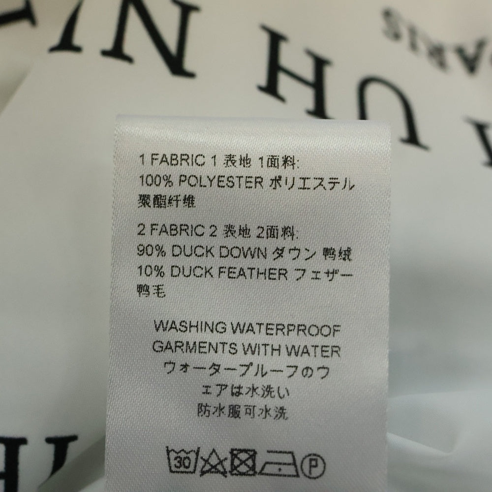 ih nom uh nit PARIS(インノミネイトパリス) 18AW ロゴプリント ダウンジャケット ホワイト NMW18113