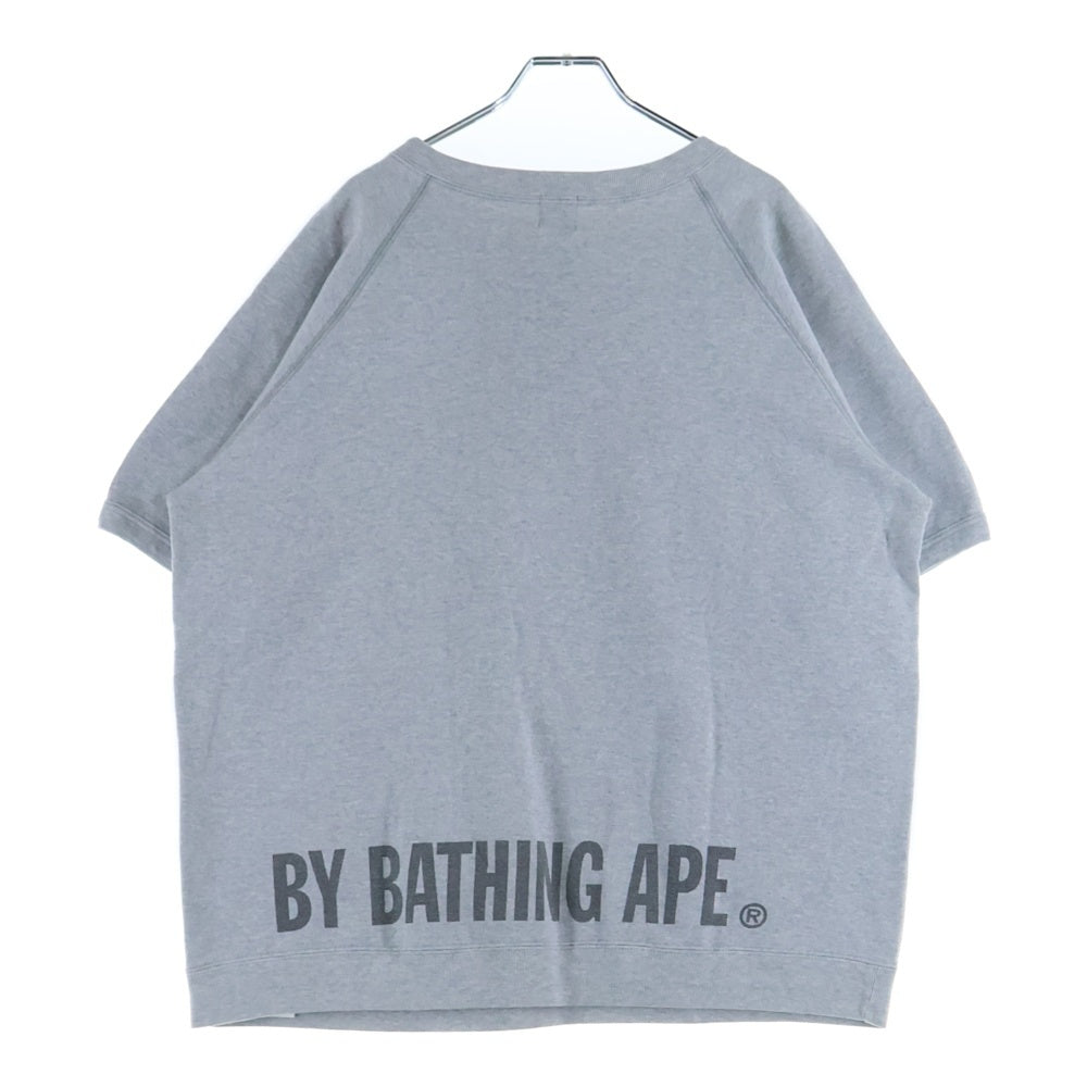 A BATHING APE(アベイシングエイプ) 初期 フロントapeプリント 半袖スウェットシャツ グレー