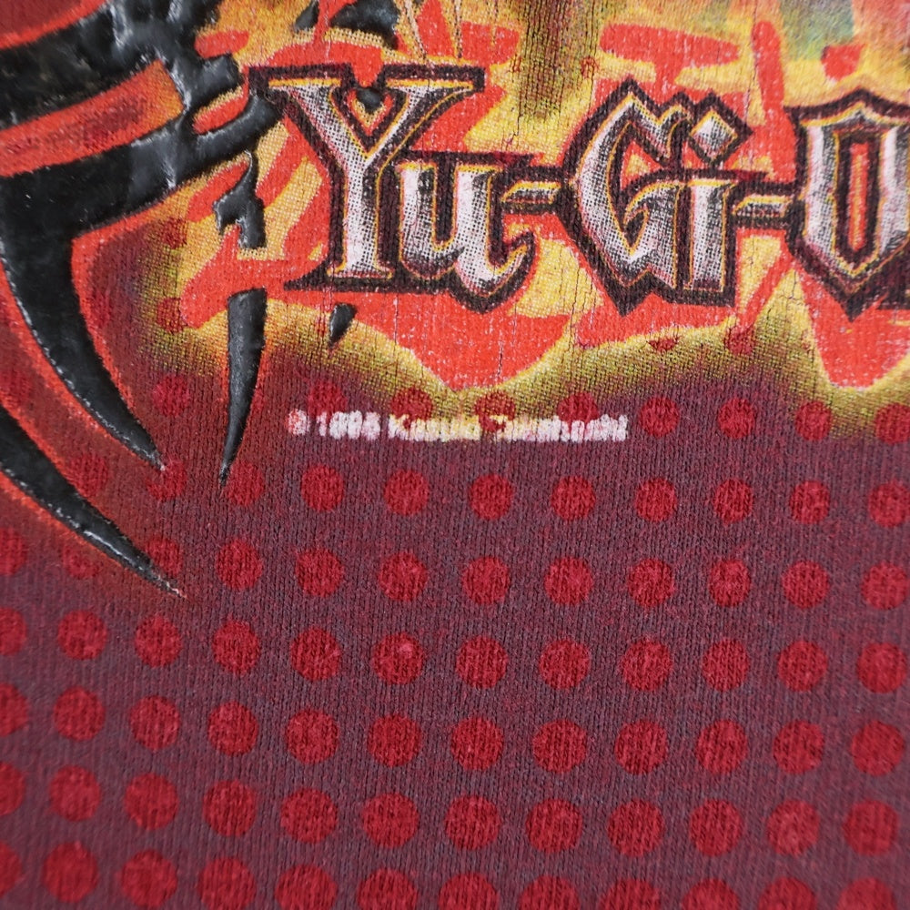VINTAGE(ヴィンテージ) 90S 遊戯王 YU-GI-OH 1996 フロントキャラクタープリント 長袖Tシャツカットソー レッド
