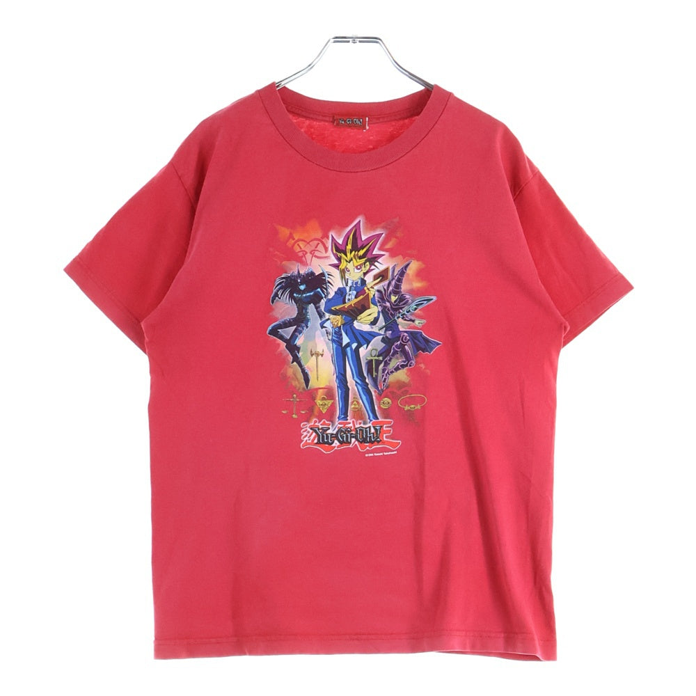 VINTAGE(ヴィンテージ) 90S 遊戯王 YU-GI-OH 1996 ブラック・マジシャン プリント半袖Tシャツカットソー レッド