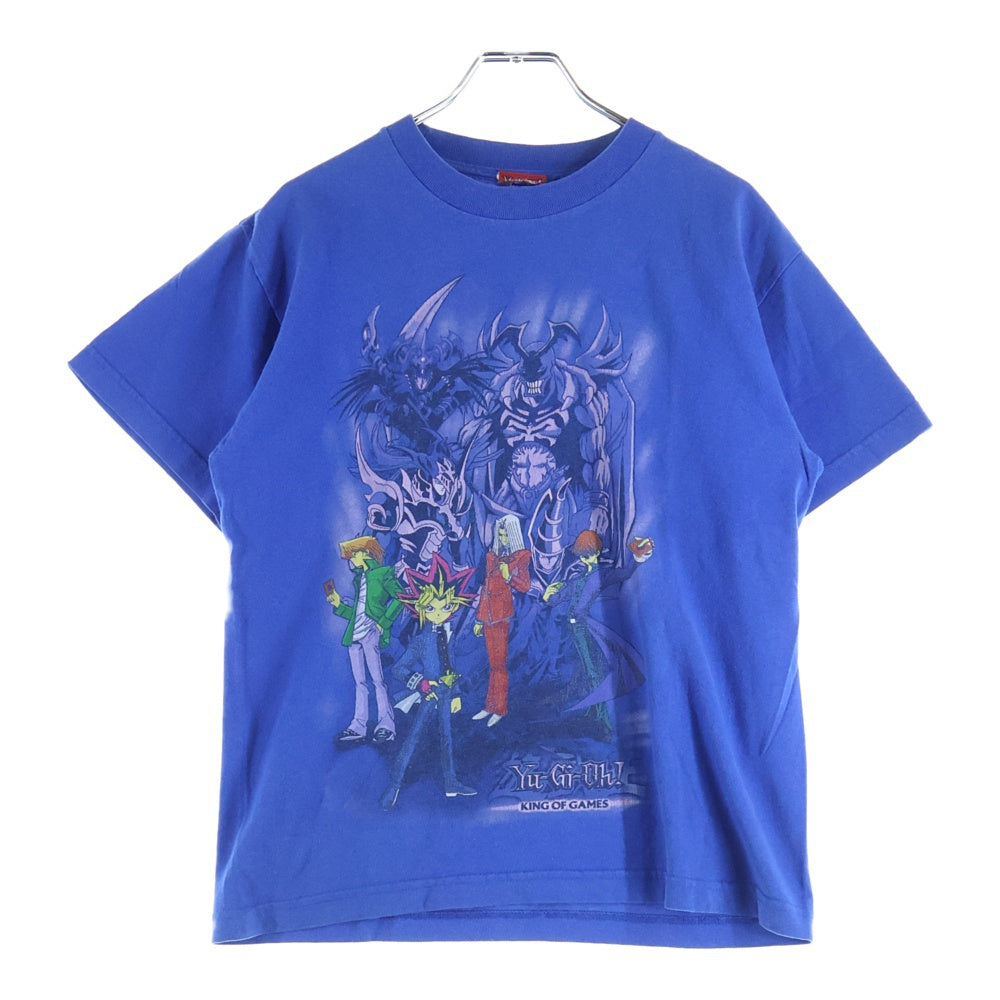 VINTAGE(ヴィンテージ) 90S 遊戯王 YU-GI-OH 1996 デュエルモンスターズ プリント半袖Tシャツカットソー ブルー