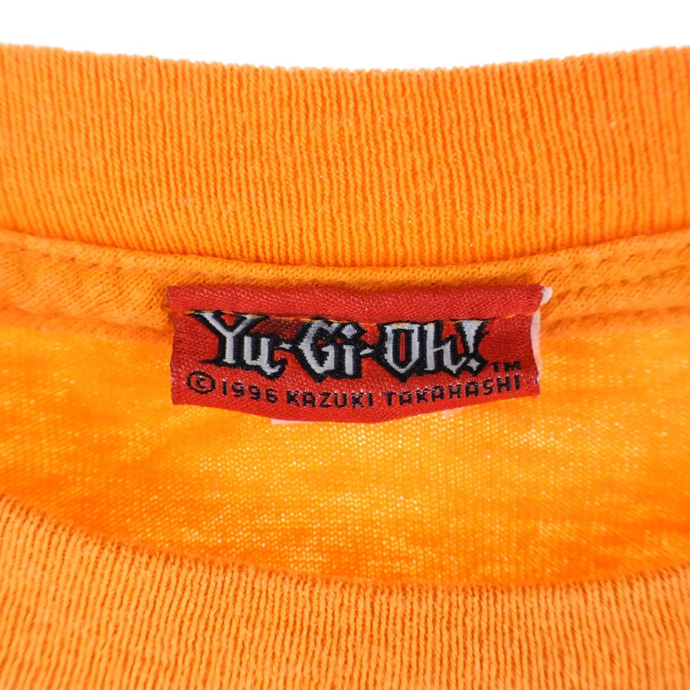 VINTAGE(ヴィンテージ) 90S 遊戯王 YU-GI-OH 1996 三幻神 プリント長袖Tシャツカットソー オレンジ