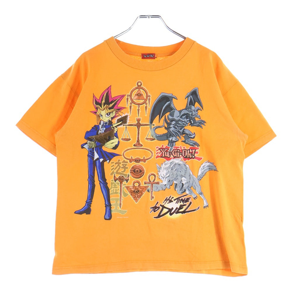 VINTAGE(ヴィンテージ) 90S 遊戯王 YU-GI-OH 1996 IT'S TIME TO DUEL プリント半袖Tシャツカットソー オレンジ