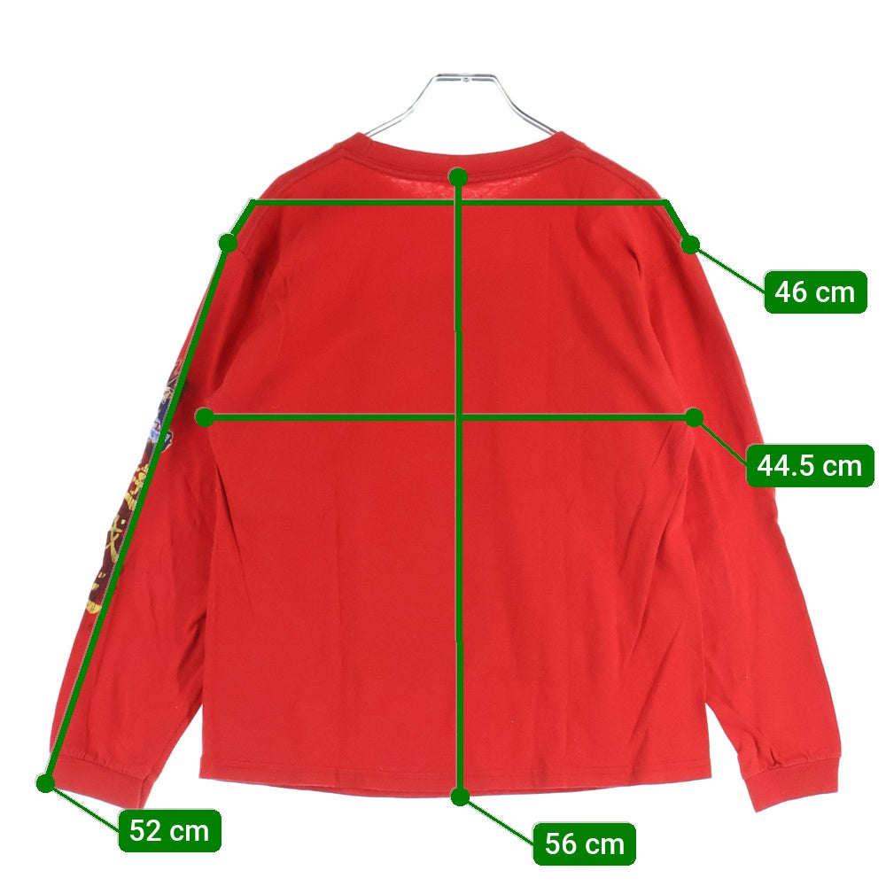 VINTAGE(ヴィンテージ) 90S 遊戯王 YU-GI-OH 1996 LET'S DUEL プリント長袖Tシャツカットソー レッド