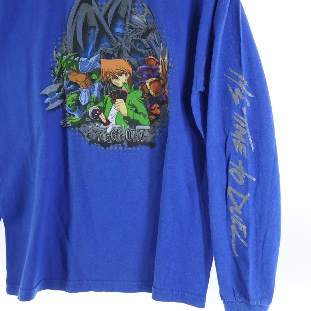 VINTAGE(ヴィンテージ) 90S 遊戯王 YU-GI-OH 1996 IT'S TIME TO DUEL プリント長袖Tシャツカットソー ブルー
