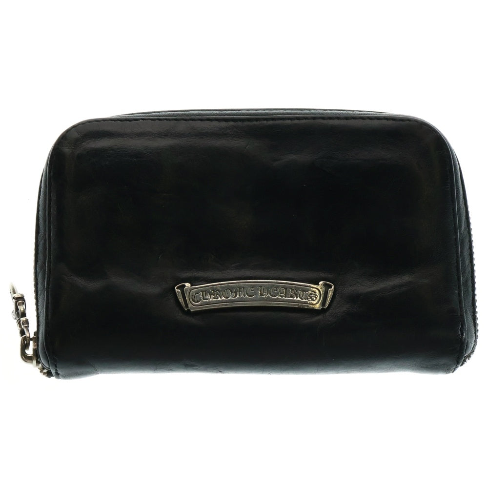 CHROME HEARTS(クロムハーツ) REC F ZIP MINI ミニラウンドジップレザーウォレット 財布 ブラック BCA369