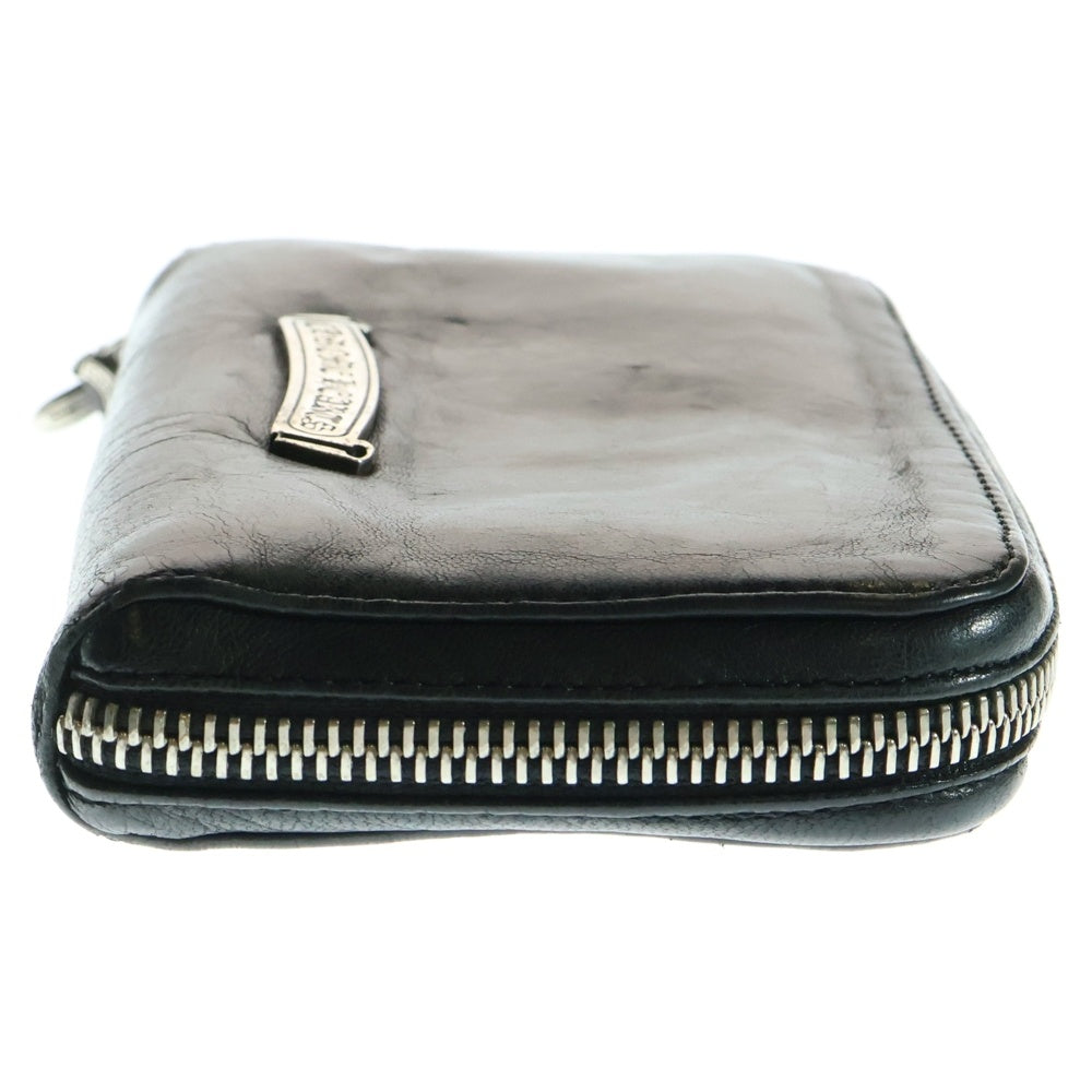 CHROME HEARTS(クロムハーツ) REC F ZIP MINI ミニラウンドジップレザーウォレット 財布 ブラック BCA369