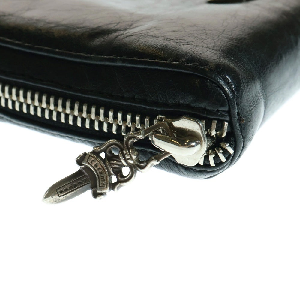 CHROME HEARTS(クロムハーツ) REC F ZIP MINI ミニラウンドジップレザーウォレット 財布 ブラック BCA369