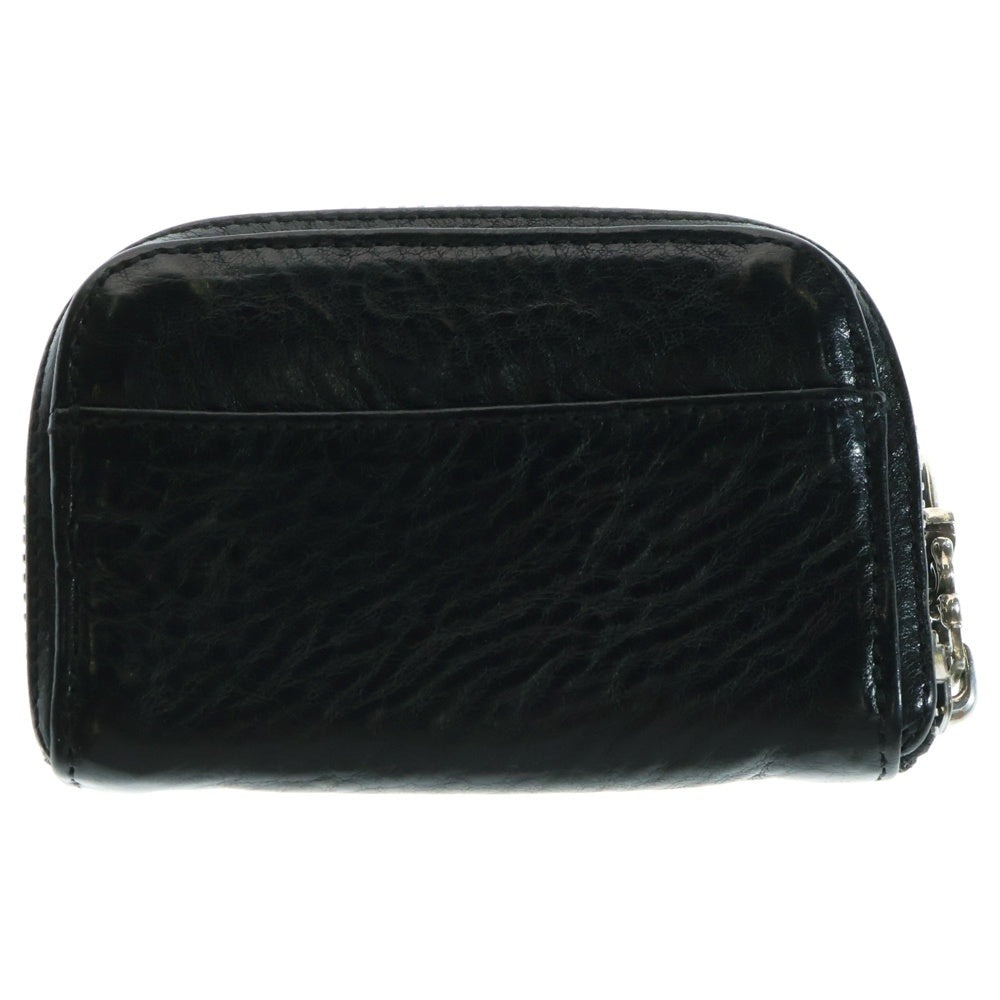 CHROME HEARTS(クロムハーツ) COIN CASE ダガーラウンドジップレザーコインケース 財布 ブラック