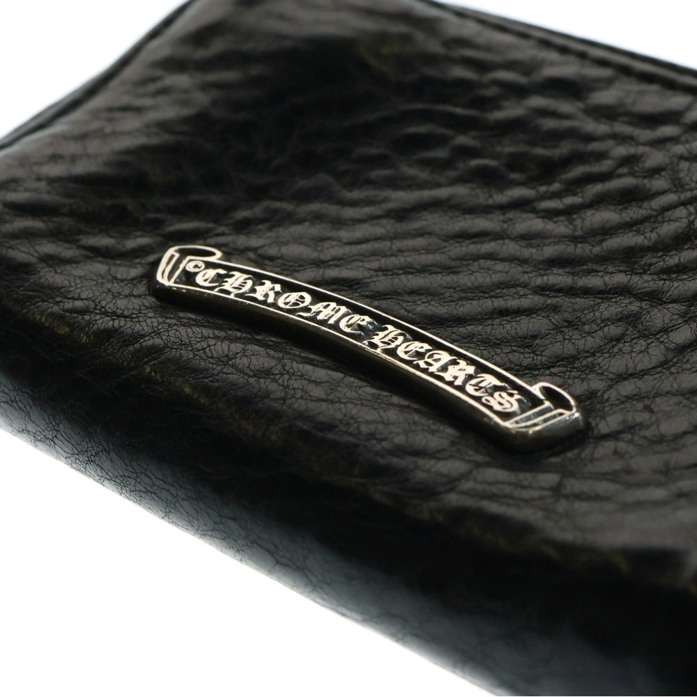 CHROME HEARTS(クロムハーツ) COIN CASE ダガーラウンドジップレザーコインケース 財布 ブラック