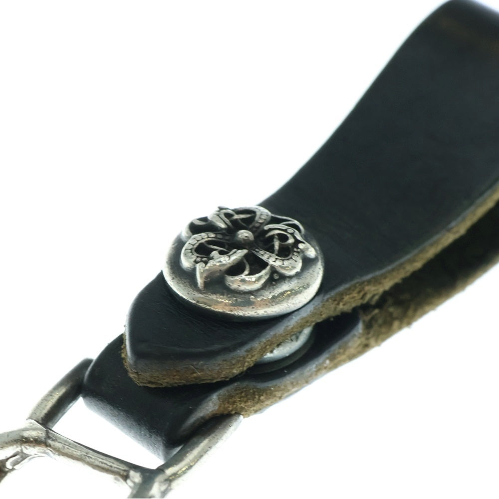 CHROME HEARTS(クロムハーツ) BELT LOOP ケルティックボールボタンレザーベルトループ シルバー/ブラック