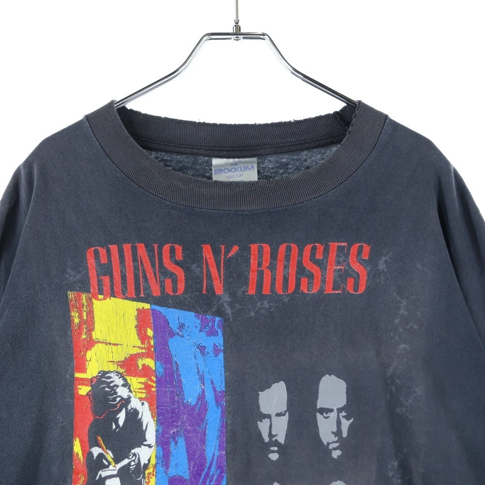 VINTAGE(ヴィンテージ) 90s METALLICA × GUNS N ROSES 1992 NORTH AMERICAN TOUR FAITH NO MORE 両面プリント 半袖tシャツ ブラック