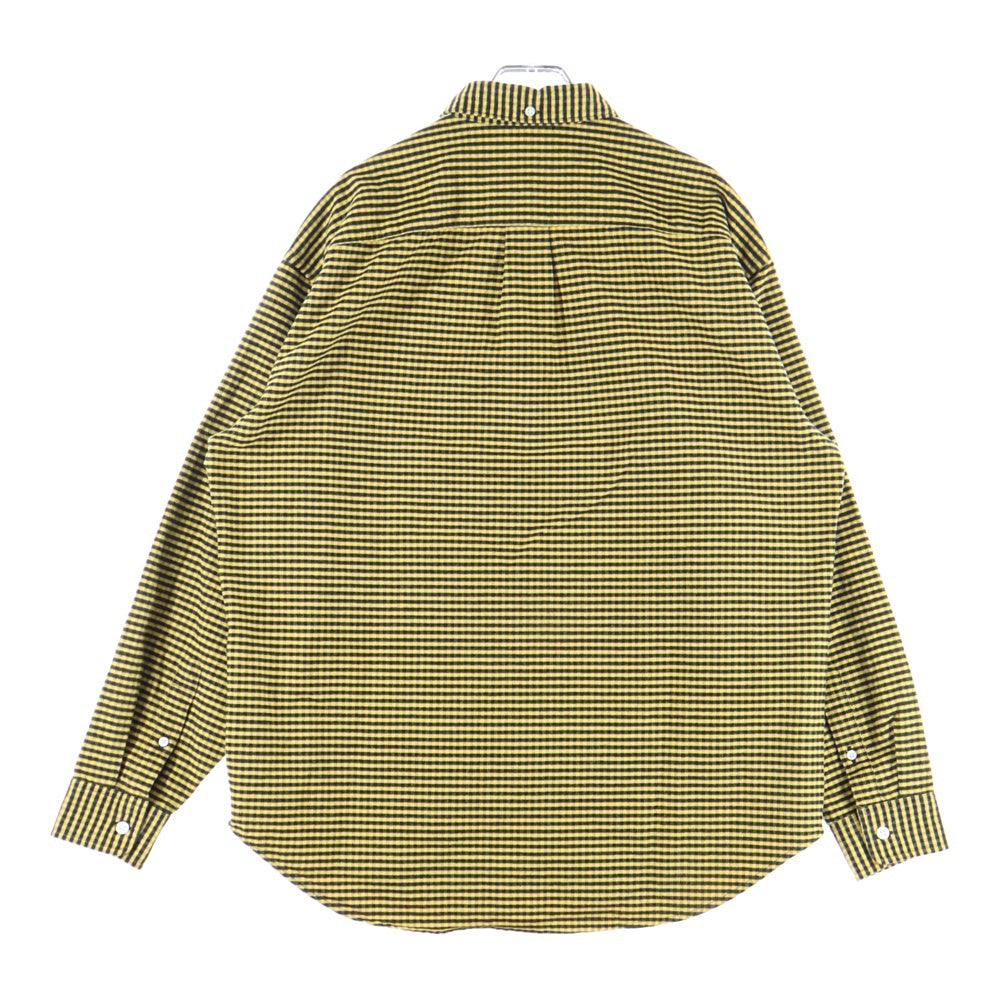 SUPREME(シュプリーム) 24SS Loose Fit Flannel Oxford Shirt チェックフランネルシャツ 長袖シャツ イエロー/ブラック