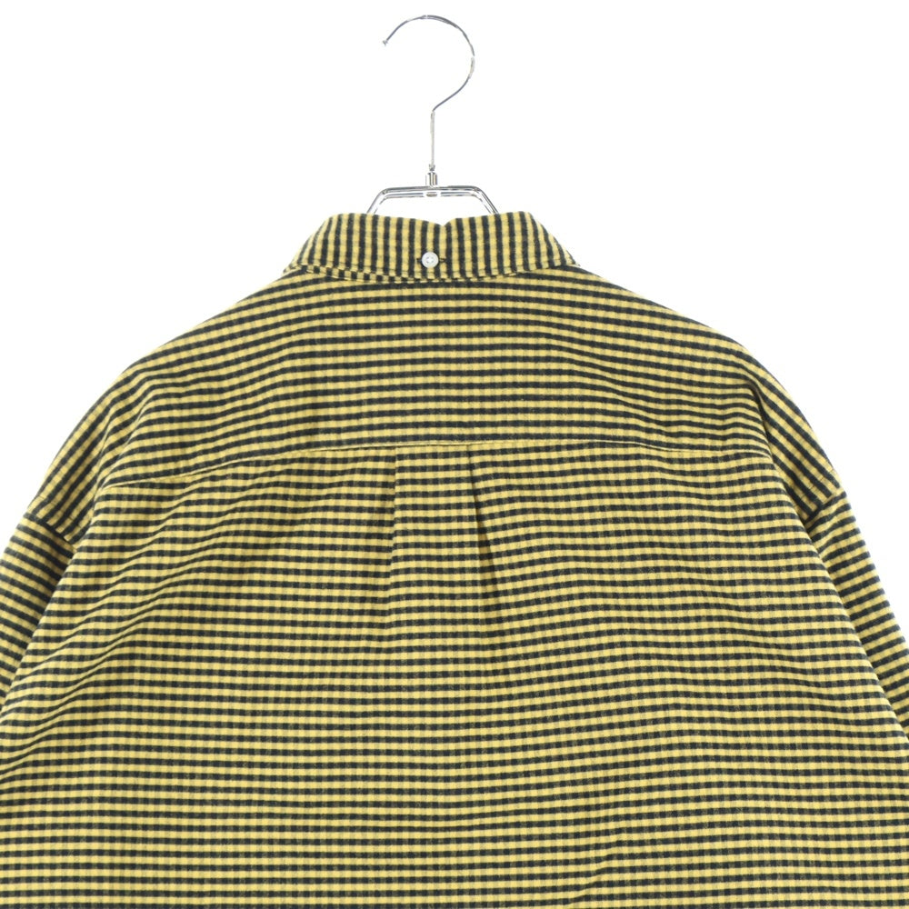 SUPREME(シュプリーム) 24SS Loose Fit Flannel Oxford Shirt チェックフランネルシャツ 長袖シャツ イエロー/ブラック