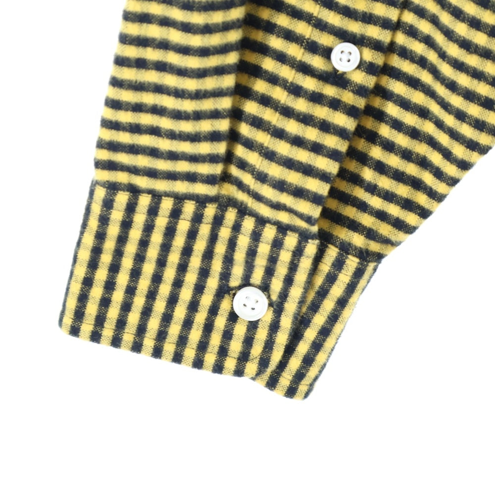 SUPREME(シュプリーム) 24SS Loose Fit Flannel Oxford Shirt チェックフランネルシャツ 長袖シャツ イエロー/ブラック