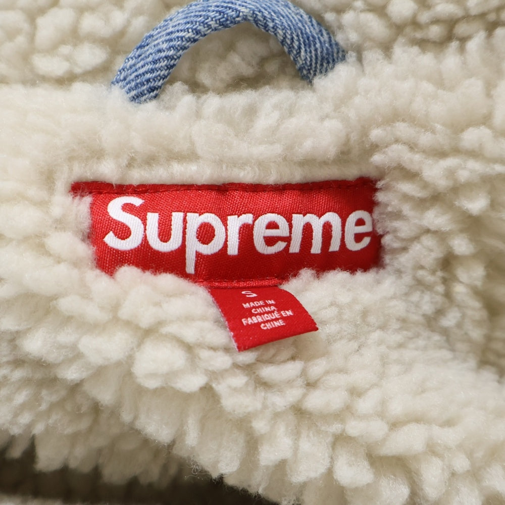 SUPREME(シュプリーム) 24AW Faux Shearling Bomber Jacket デニムボンバージャケット フード付き インディゴ