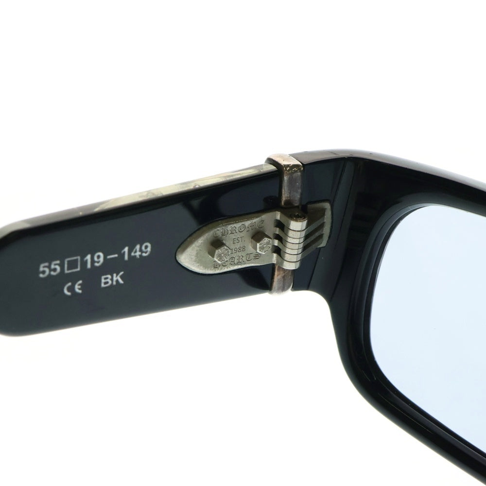 CHROME HEARTS(クロムハーツ) TRYVAGAGAIN CHプラス フレーム ウェリントンサングラス アイウェア 眼鏡 ブラック/シルバー
