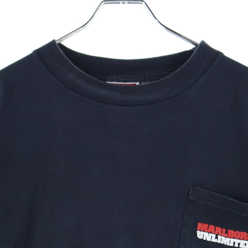 VINTAGE(ヴィンテージ) 90s MARLBORO UNLIMITED LIZARD マルボロ アンリミテッド 半袖Tシャツ カットソー ブラック