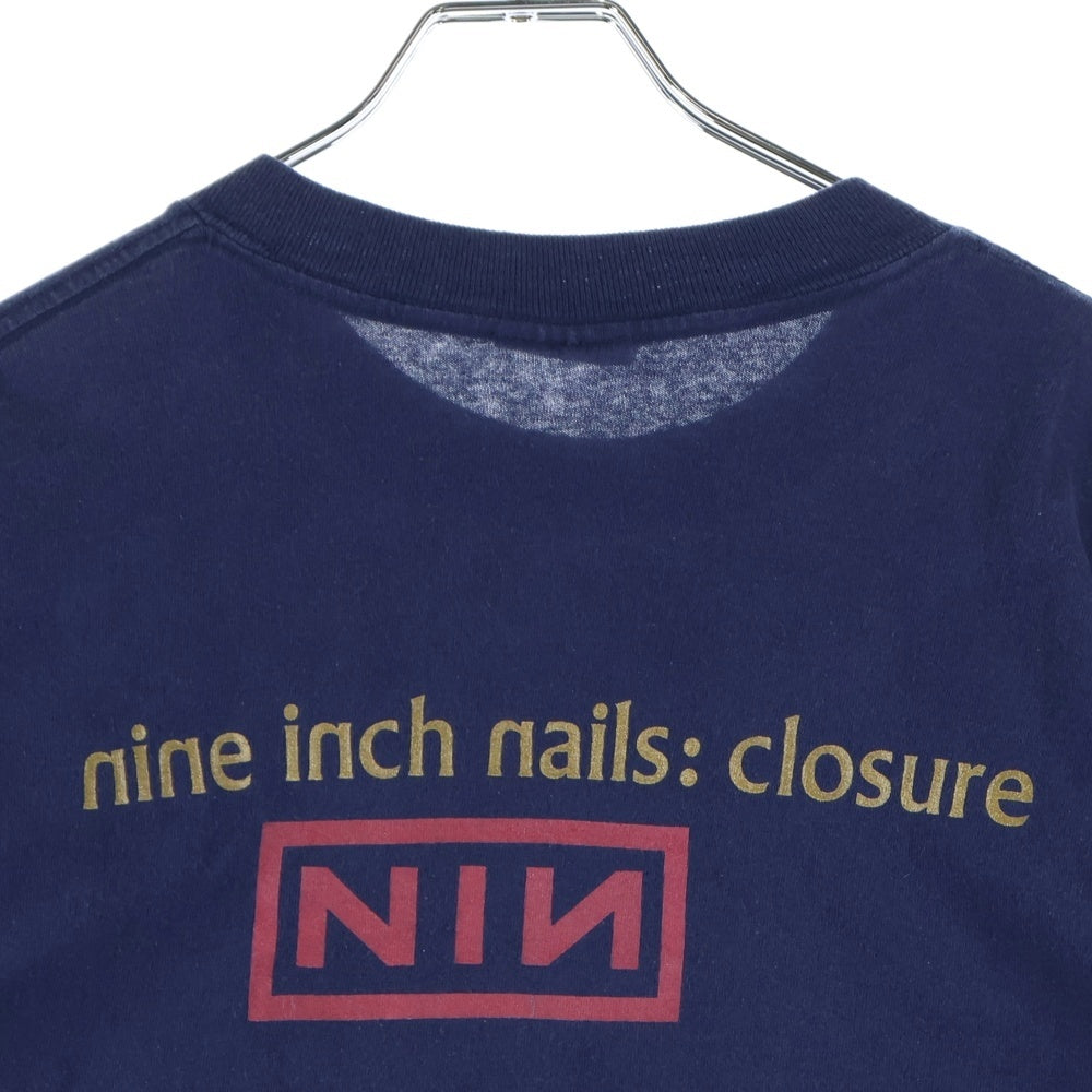 VINTAGE(ヴィンテージ) 90s NINE INCH NAILS CLOSURE ナインインチネイルズ 両面プリント半袖Tシャツ カットソー ネイビー