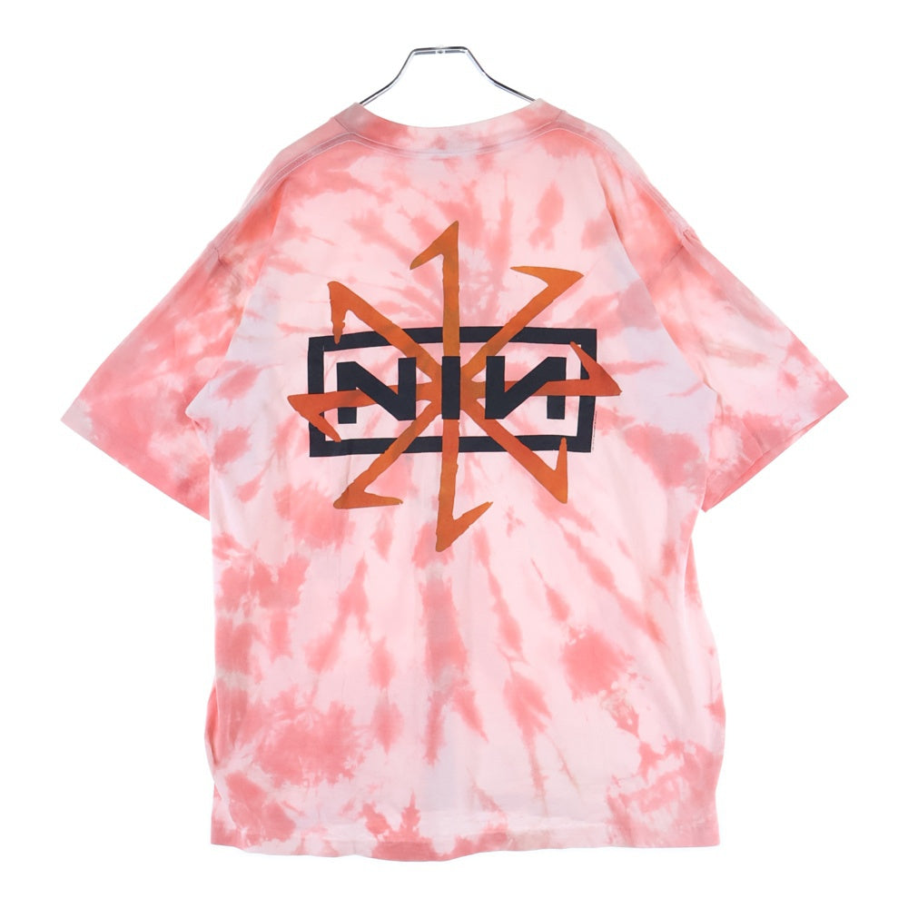 VINTAGE(ヴィンテージ) 90s NINE INCH NAILS DEVIL TOUR 1995 両面プリント タイダイ半袖Tシャツカットソーカットソー ピンク