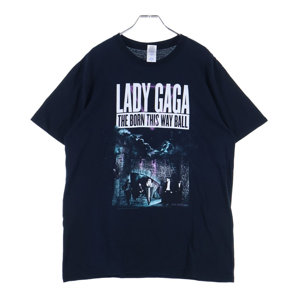 VINTAGE(ヴィンテージ) 00s LADY GAGA BORN THIS WAY レディーガガ 両面プリント半袖Tシャツカットソー ブラック