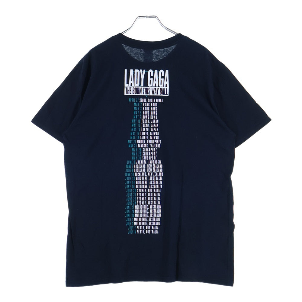 VINTAGE(ヴィンテージ) 00s LADY GAGA BORN THIS WAY レディーガガ 両面プリント半袖Tシャツカットソー ブラック