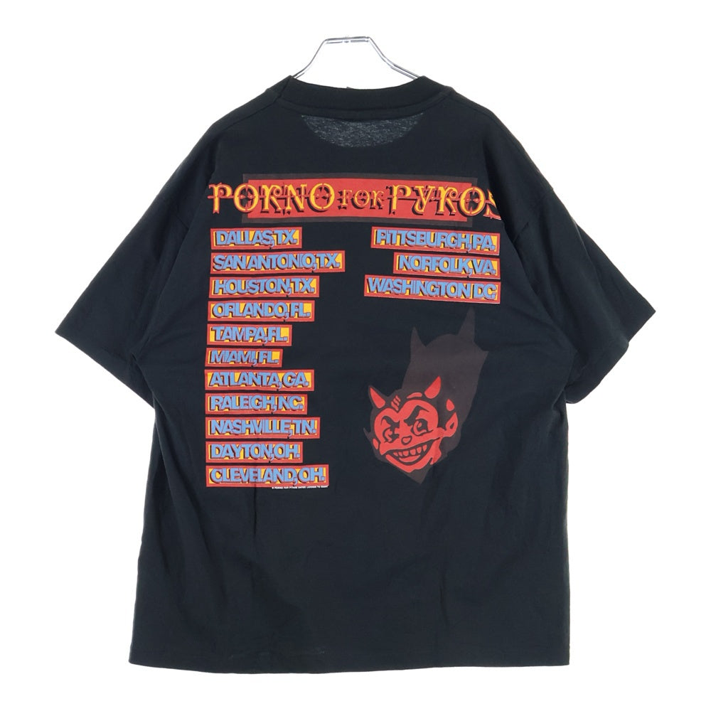 VINTAGE(ヴィンテージ) 90s PORNO FOR PYROS 両面プリント半袖Tシャツカットソー ブラック