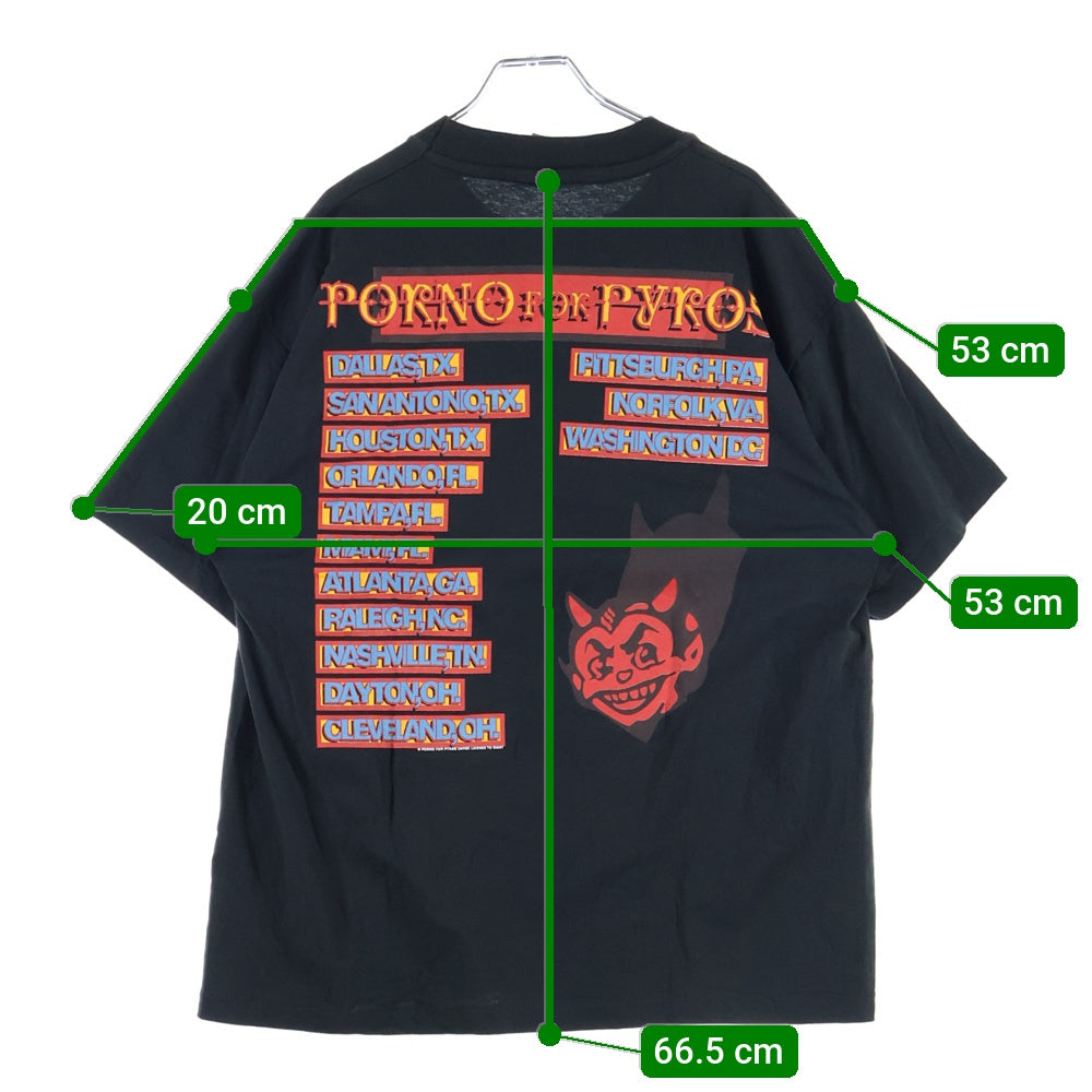 VINTAGE(ヴィンテージ) 90s PORNO FOR PYROS 両面プリント半袖Tシャツカットソー ブラック