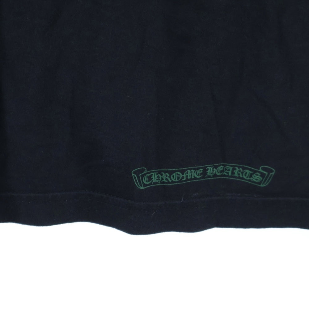 CHROME HEARTS(クロムハーツ) CH L/S TEE 1 バックセメタリークロス長袖Tシャツ カットソー ブラック/グリーン