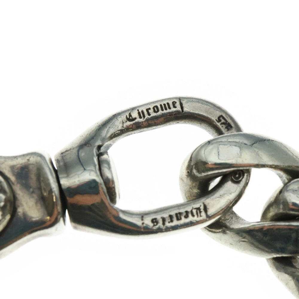 CHROME HEARTS(クロムハーツ) CLASSIC SHORT-T/ 2クリップショートクラシック ウォレットチェーン シルバー BCA068