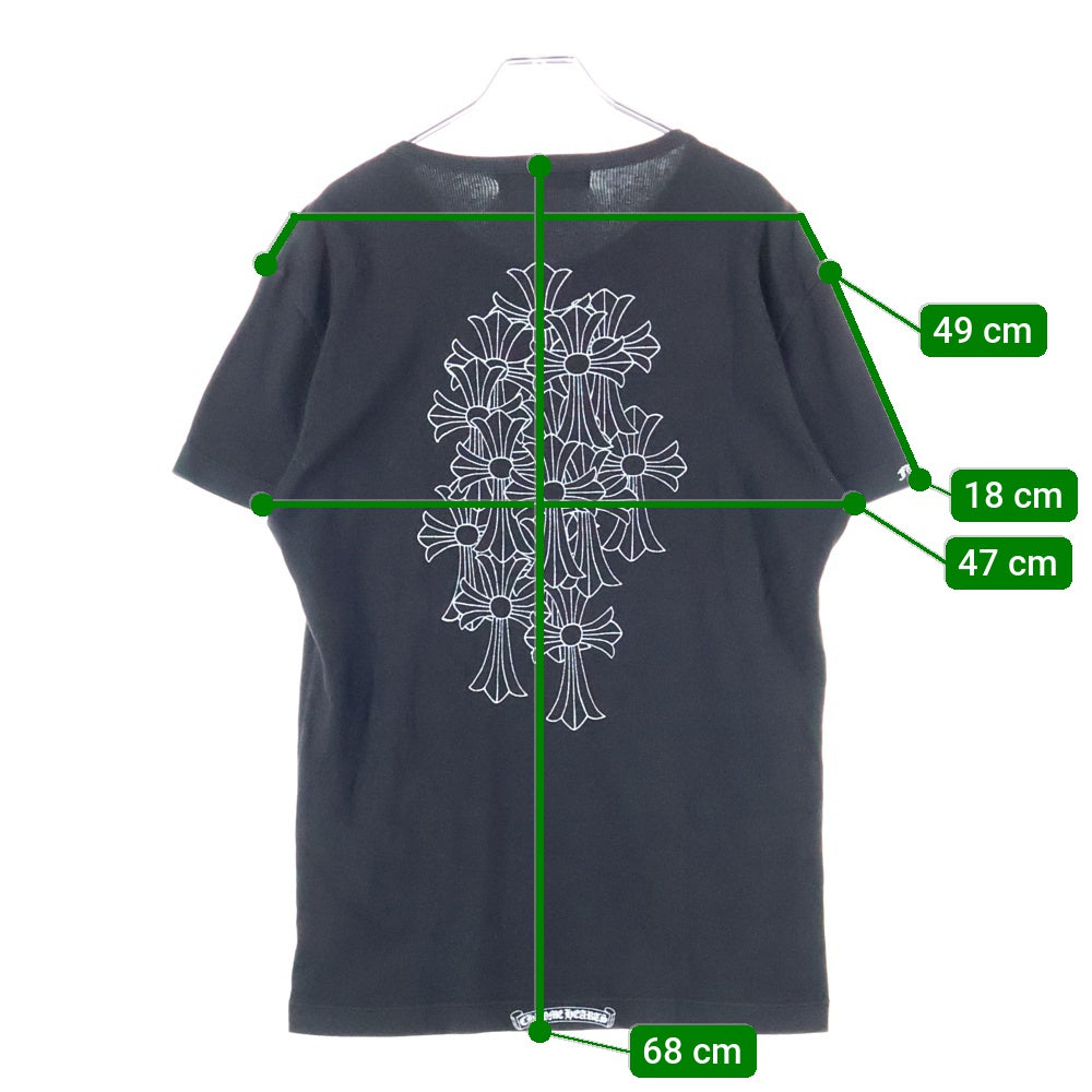 CHROME HEARTS(クロムハーツ) Thermal Tee バックセメタリープリント サーマル半袖カットソー ブラック