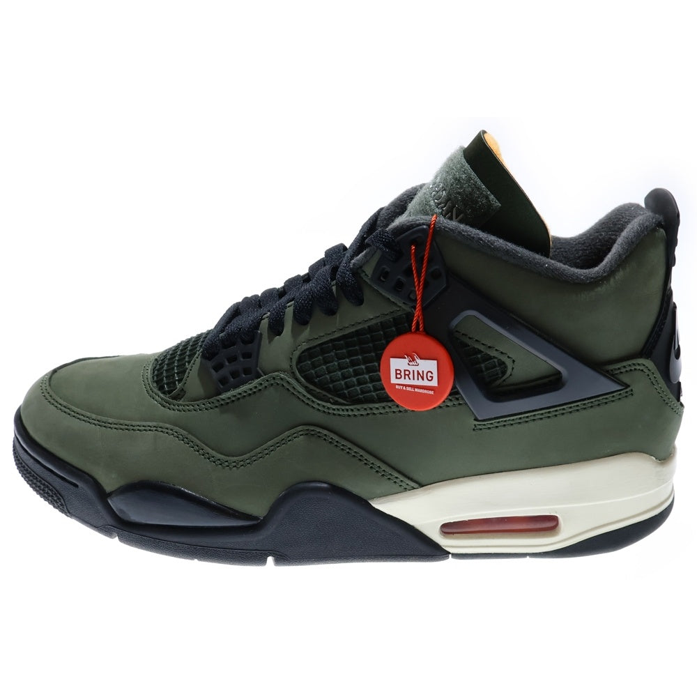 NIKE(ナイキ) ×UNDEFEATED AIR JORDAN 4 RETRO IB1519-200 アンディフィーテッド エアジョーダン4 レトロ ハイカットスニーカー カーキ US9/27cm