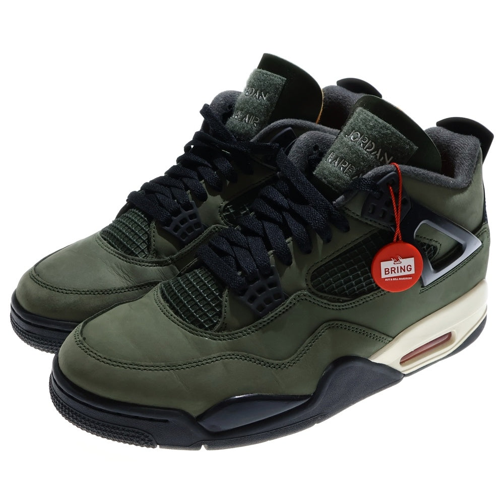 NIKE(ナイキ) ×UNDEFEATED AIR JORDAN 4 RETRO IB1519-200 アンディフィーテッド エアジョーダン4 レトロ ハイカットスニーカー カーキ US9/27cm