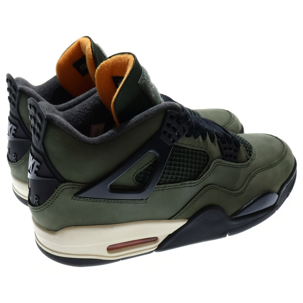 NIKE(ナイキ) ×UNDEFEATED AIR JORDAN 4 RETRO IB1519-200 アンディフィーテッド エアジョーダン4 レトロ ハイカットスニーカー カーキ US9/27cm
