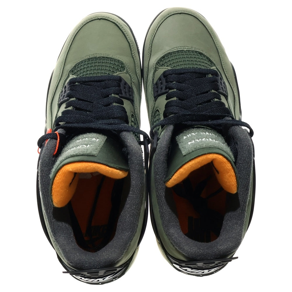 NIKE(ナイキ) ×UNDEFEATED AIR JORDAN 4 RETRO IB1519-200 アンディフィーテッド エアジョーダン4 レトロ ハイカットスニーカー カーキ US9/27cm
